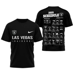 Las Vegas Raiders 2025 Schedule AOP T-Shirt