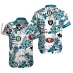 Las Vegas Raiders 49Ers And Giants Tropical Hawaiian Shirt