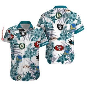 Las Vegas Raiders 49Ers And Giants Tropical Hawaiian Shirt