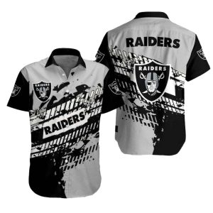 Las Vegas Raiders Abstract Offense Artistic Hawaiian Shirt