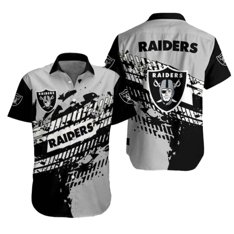 Las Vegas Raiders Abstract Offense Artistic Hawaiian Shirt 1