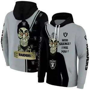 Las Vegas Raiders Achmed Skull Black AOP Hoodie