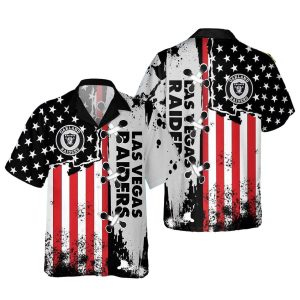 Las Vegas Raiders American Flag Independence Day Hawaiian Shirt