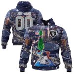 Las Vegas Raiders And Grinch Christmas AOP Hoodie