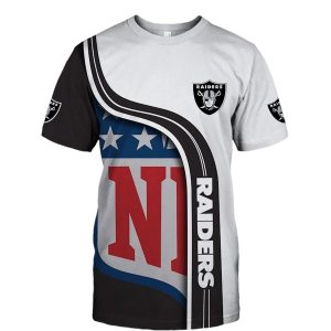 Las Vegas Raiders And Nfl Logo AOP T-Shirt