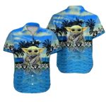 Las Vegas Raiders Baby Yoda And Tropical Vibes Hawaiian Shirt