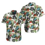 Las Vegas Raiders Baby Yoda Hug Logo Tropical Hawaiian Shirt