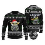 Las Vegas Raiders Baby Yoda Santa Claus Funny Ugly Sweater