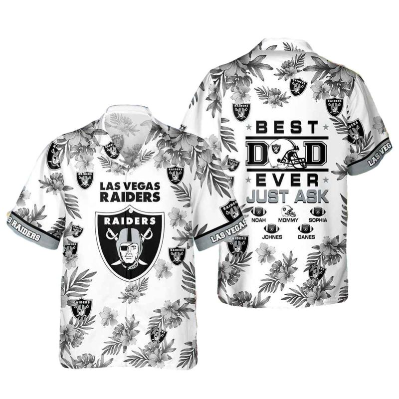 Las Vegas Raiders Best Dad Ever Hawaiian Shirt 1