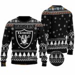 Las Vegas Raiders Big Logo Black Ugly Sweater