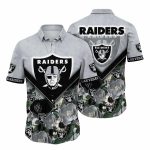 Las Vegas Raiders Botanical Night Hawaiian Shirt