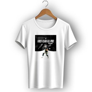 Las Vegas Raiders Brock Bowers First Team All Pro Signature 89 Nfl Rookie Record Receptions T-Shirt