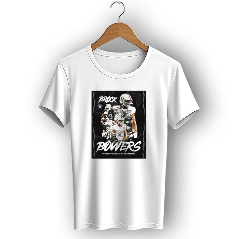 Las Vegas Raiders Brock Bowers Offensive Rookie Of The Month 2024 Edition T Shirt 1 T Shirt 1