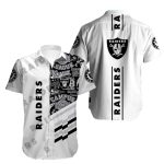 Las Vegas Raiders Campus White Hawaiian Shirt