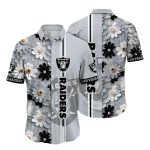 Las Vegas Raiders Chic Floral Elegance Hawaiian Shirt