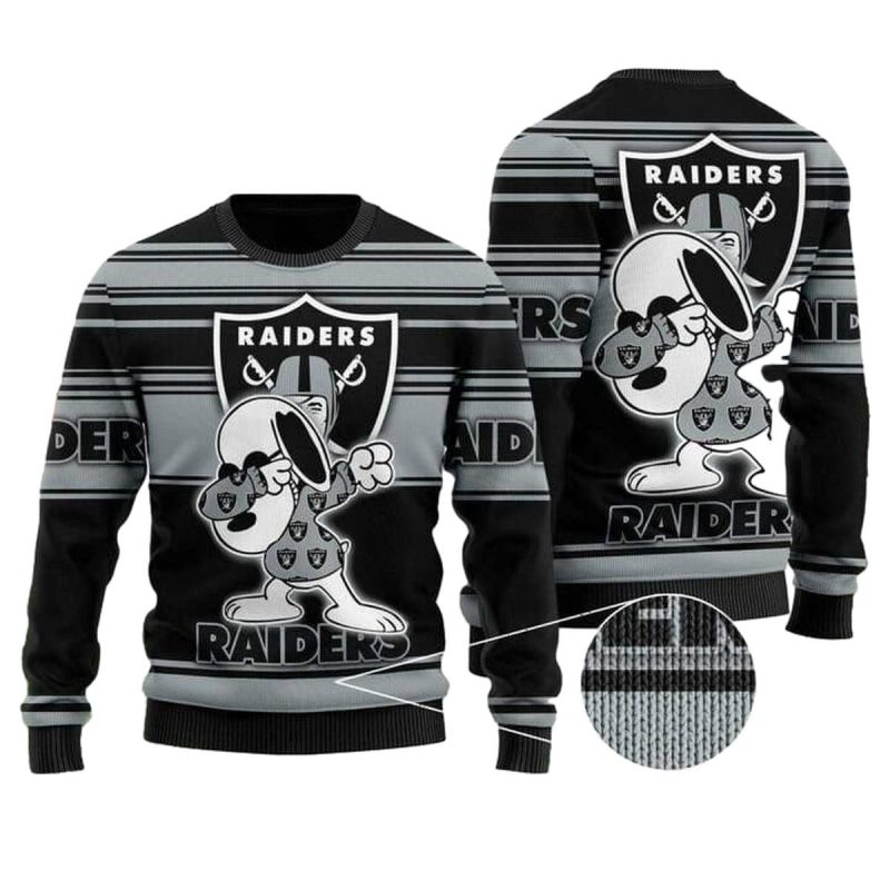 Las Vegas Raiders Dabbing Snoopy Ugly Sweater 1