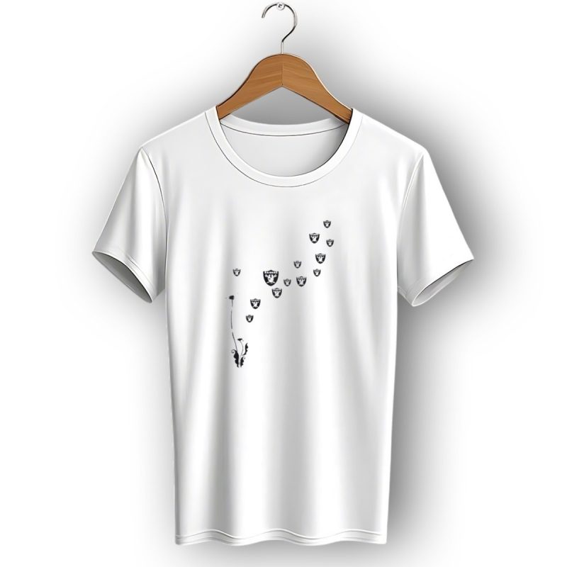 Las Vegas Raiders Dandelion Floral Emblem T Shirt 1 T Shirt 1
