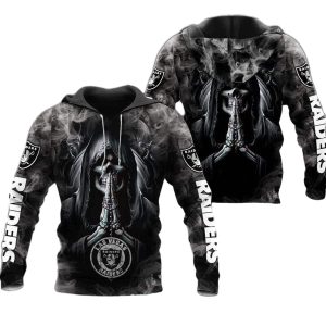 Las Vegas Raiders Death Smoke Graphic Gift For Fans AOP Hoodie