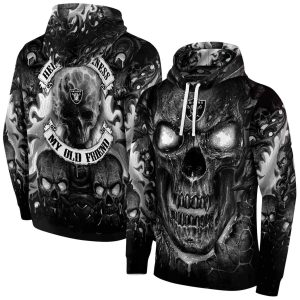 Las Vegas Raiders Demonic Skull Black AOP Hoodie