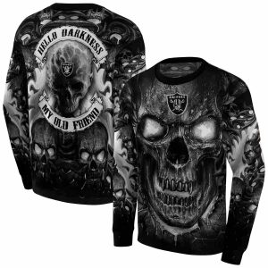 Las Vegas Raiders Demonic Skull Black AOP Sweatshirt