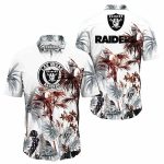 Las Vegas Raiders Desert Sunset Palms Leaves Hawaiian Shirt