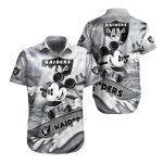Las Vegas Raiders Disney Mickey Mouse Surfing Hawaiian Shirt