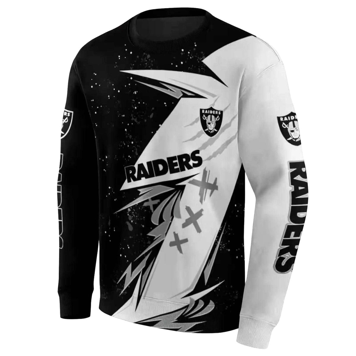 Las-Vegas-Raiders-Dynamic-Slash-Black-White-AOP-Sweatshirt-2