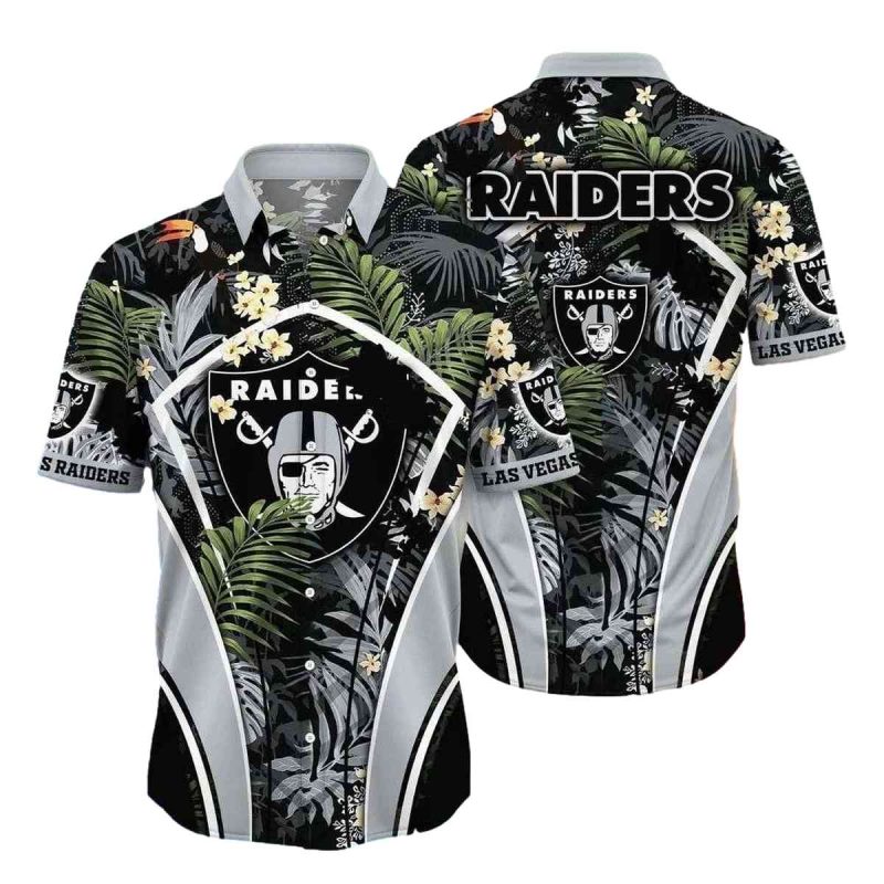 Las Vegas Raiders Exotic Tropics Hawaiian Shirt 1