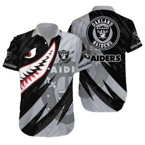 Las Vegas Raiders Ferocious Fangs Hawaiian Shirt