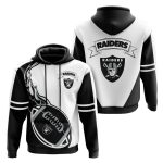 Las Vegas Raiders Flame Balls Graphic Gift For Fans Black And White AOP Hoodie