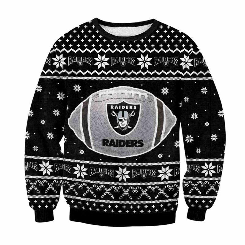 Las Vegas Raiders Football Black Ugly Sweater 1