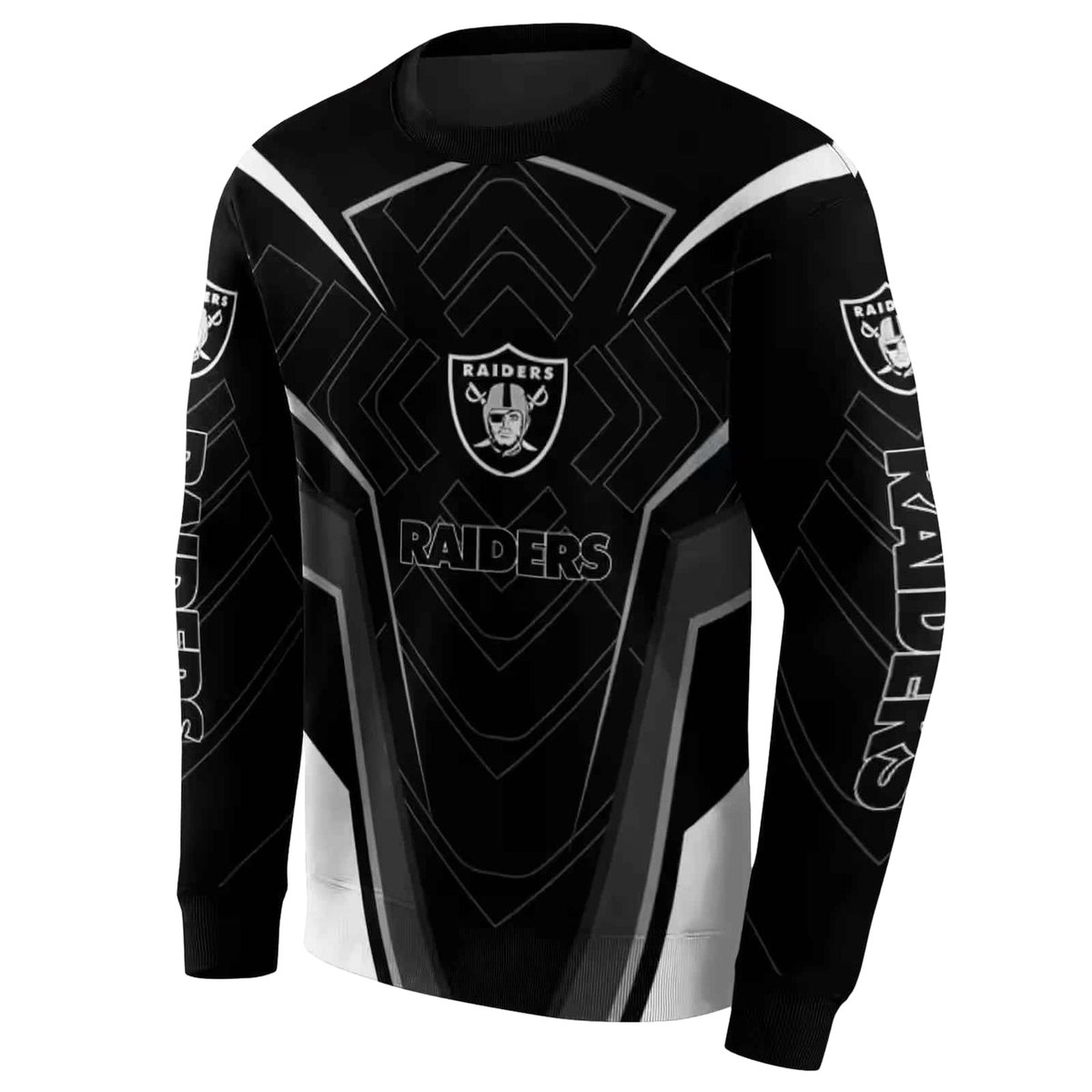 Las-Vegas-Raiders-Futuristic-Pattern-Black-AOP-Sweatshirt-2