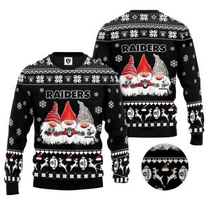 Las Vegas Raiders Gnome Noel Christmas Ugly Sweater