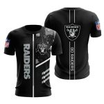 Las Vegas Raiders Go Raiders Black AOP T-Shirt