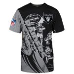 Las Vegas Raiders Graphic Cartoon Player Gift For Fans AOP T-Shirt