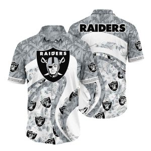 Las Vegas Raiders Graphic Floral Tropical Pattern For Fans Hawaiian Shirt
