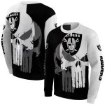 Las-Vegas-Raiders-Graphic-Punisher-Skull-Black-White-AOP-Sweatshirt-1