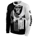 Las-Vegas-Raiders-Graphic-Punisher-Skull-Black-White-AOP-Sweatshirt-2