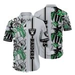 Las Vegas Raiders Green And White Orchid Tropical Style Hawaiian Shirt