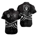 Las Vegas Raiders Gridiron Glamour Black Hawaiian Shirt