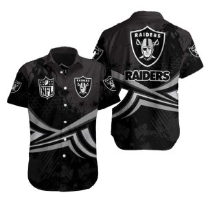 Las Vegas Raiders Gridiron Glamour Black Hawaiian Shirt