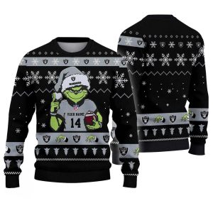 Las Vegas Raiders Grinch Christmas Victory Ugly Christmas Sweater