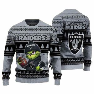 Las Vegas Raiders Grinch Game Day Glory Ugly Sweater