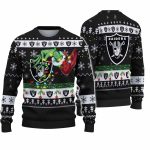 Las Vegas Raiders Grinch Hand Christmas Ugly Sweater