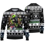 Las Vegas Raiders Grinch They Hate Us Because They Ain'T Us Ugly Sweater