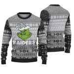 Las Vegas Raiders Grinch Ugly Christmas Sweater