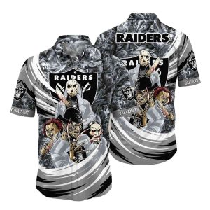 Las Vegas Raiders Halloween Horror Movies Hawaiian Shirt