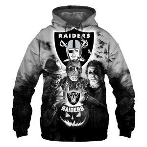 Las Vegas Raiders Halloween Horror Night Gift For Fans AOP Hoodie