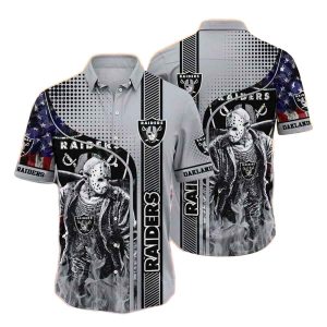Las Vegas Raiders Halloween Jason Voorhees Hawaiian Shirt