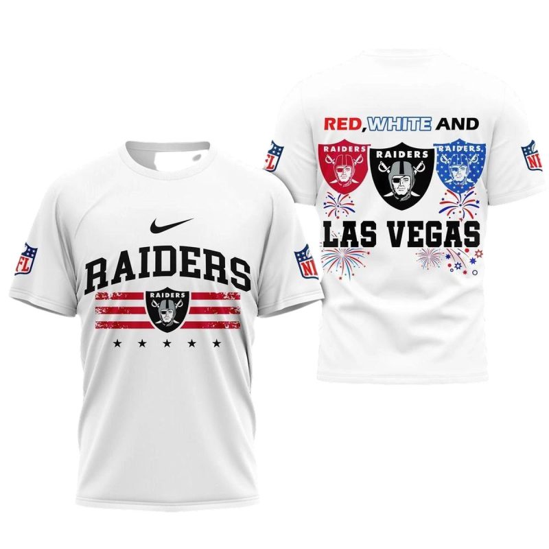 Las Vegas Raiders Happy 4Th Of July Aop T Shirt 1